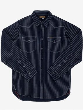 NWT IRON HEART IHSH-62-IND 12OZ WABASH WESTERN SHIRT - INDIGO
